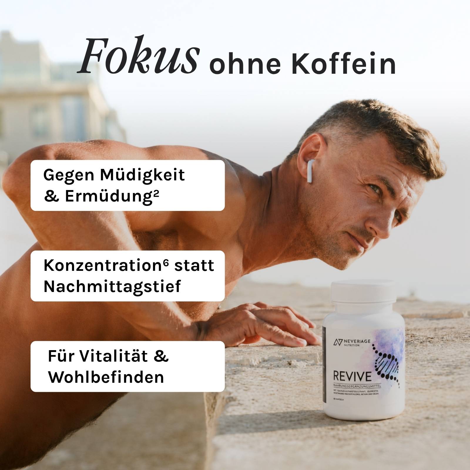 Mann voller Fokus dank REVIVE