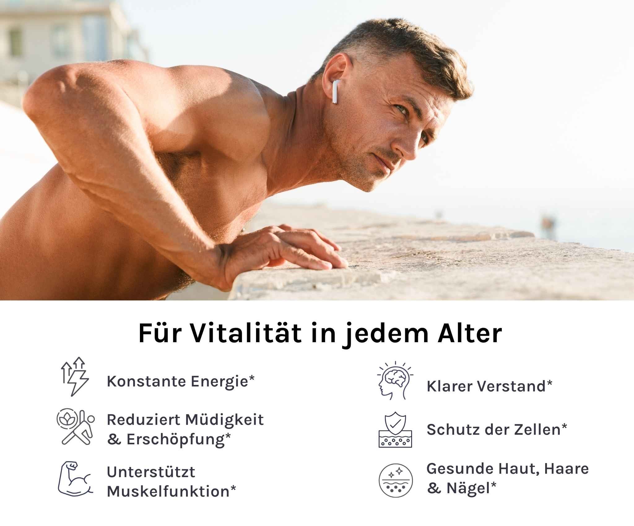 Aktiver Mann für Vitalität in jedem Alter