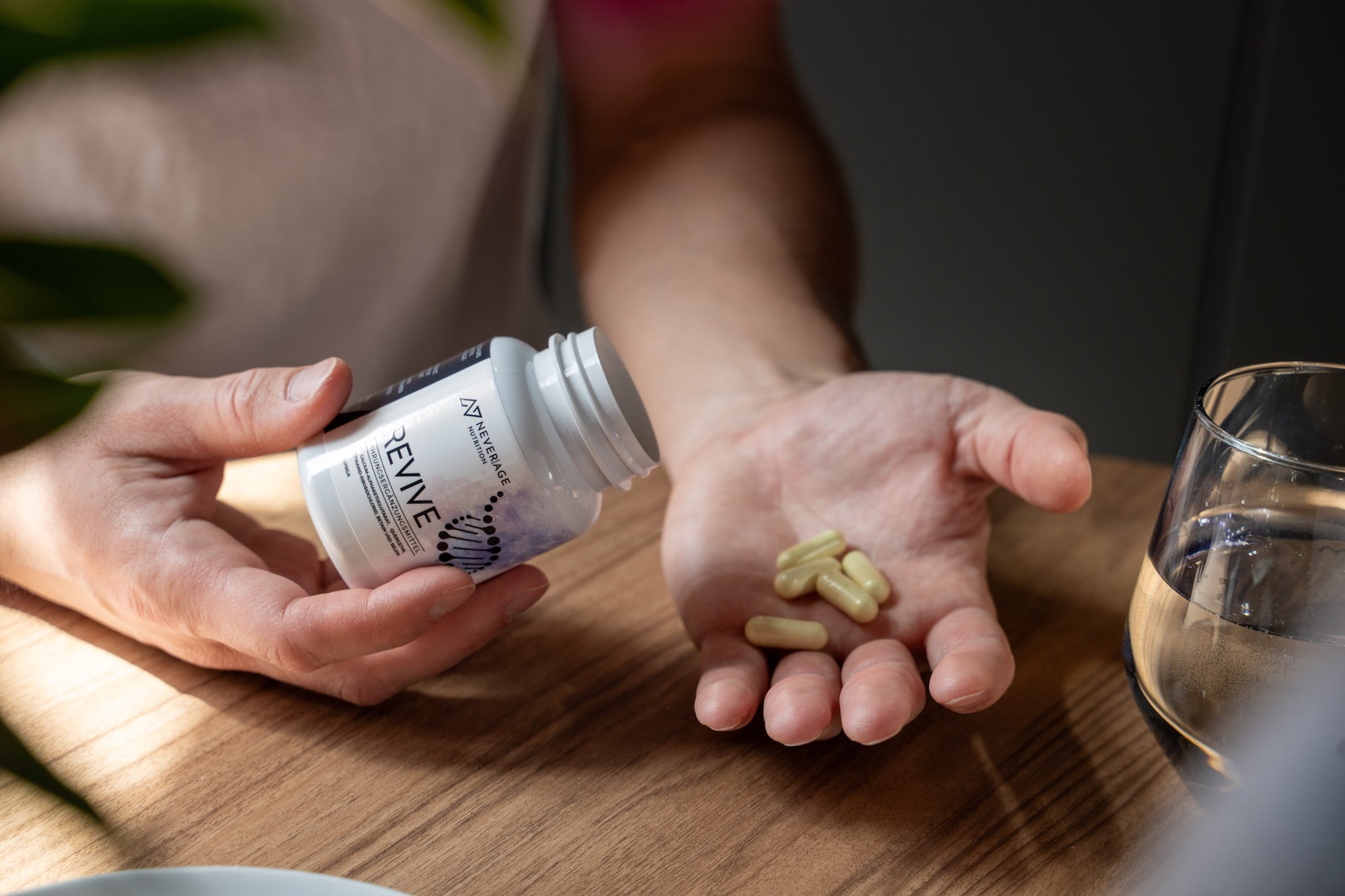 Revive Longevity Supplement Routine am Morgen