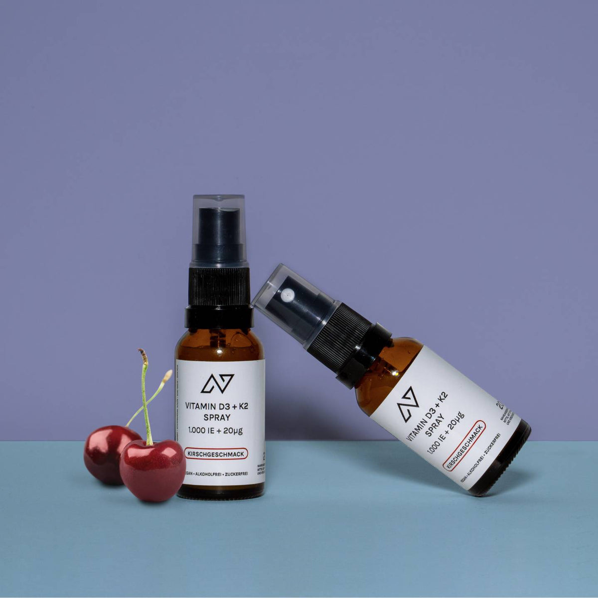 Zwei Vitamin D3+K2 Sprays mit Kirsche